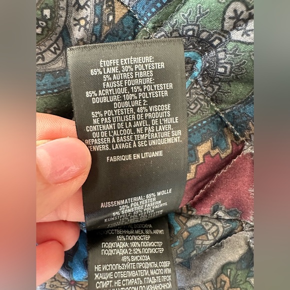 Ted Baker Men’s Bartley Wool Fur Collar Coat - Picture 14 of 14